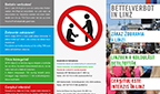 Folder zum Bettelverbot in Linz