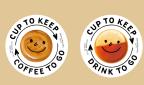 Aufkleber mit Cup To Keep-Logo