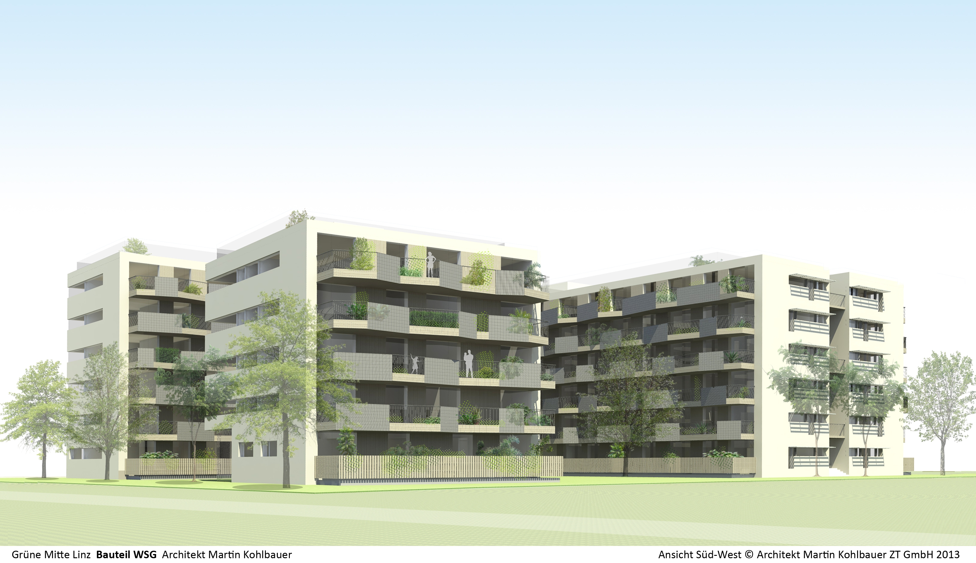 Blick aus Südwest - Rendering: Arch. Kohlbauer Blick aus Südwest - Rendering: Arch. Kohlbauer