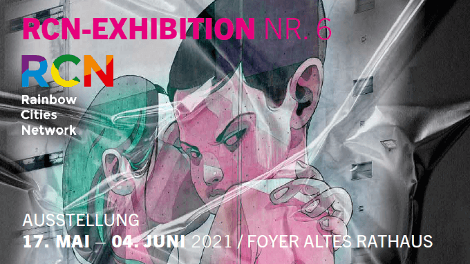 Artwork: ARYZ | „Overprotected“ | Mural Harbour Ausschnitt aus dem Ausstellungsplakat - Hintergrund: Mural Harbour