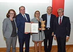Linz Service GmbH Bereich Wasser Preistr&auml;ger IRIS 2015, Umweltschutzpreis der Stadt Linz