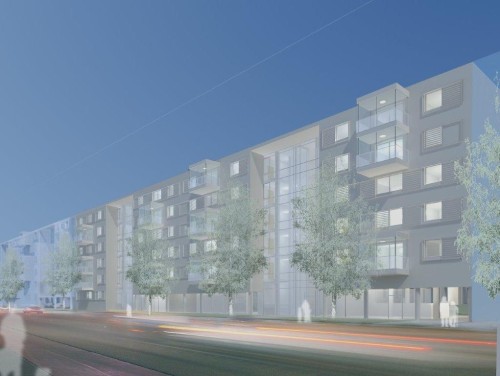 Blick aus Südwesten - GWB - Rendering: Arch. Karrer Blick aus Südwesten - GWB - Rendering: Arch. Karrer