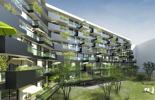 Blick aus Westen - Rendering: Ganhal Ifsitz Blick aus Westen - Rendering: Ganhal Ifsitz