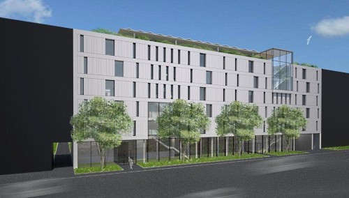 Blick aus Nordwesten - Rendering: Arch. Kneidinger Blick aus Nordwesten - Rendering: Arch. Kneidinger