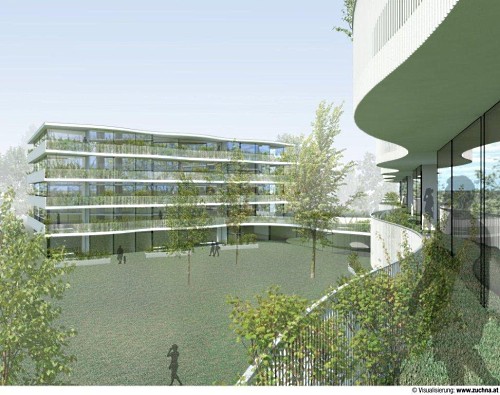 Blick aus Süden - Rendering: Architekten Gärtner + Neururer Blick aus Süden - Rendering: Architekten Gärtner + Neururer