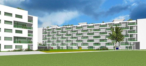 Blick aus Südwesten- Rendering: Architekt Drexel Blick aus Südwesten- Rendering: Architekt Drexel