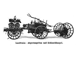 Landtrain Abprotzspritze mit Schlauchhaspel