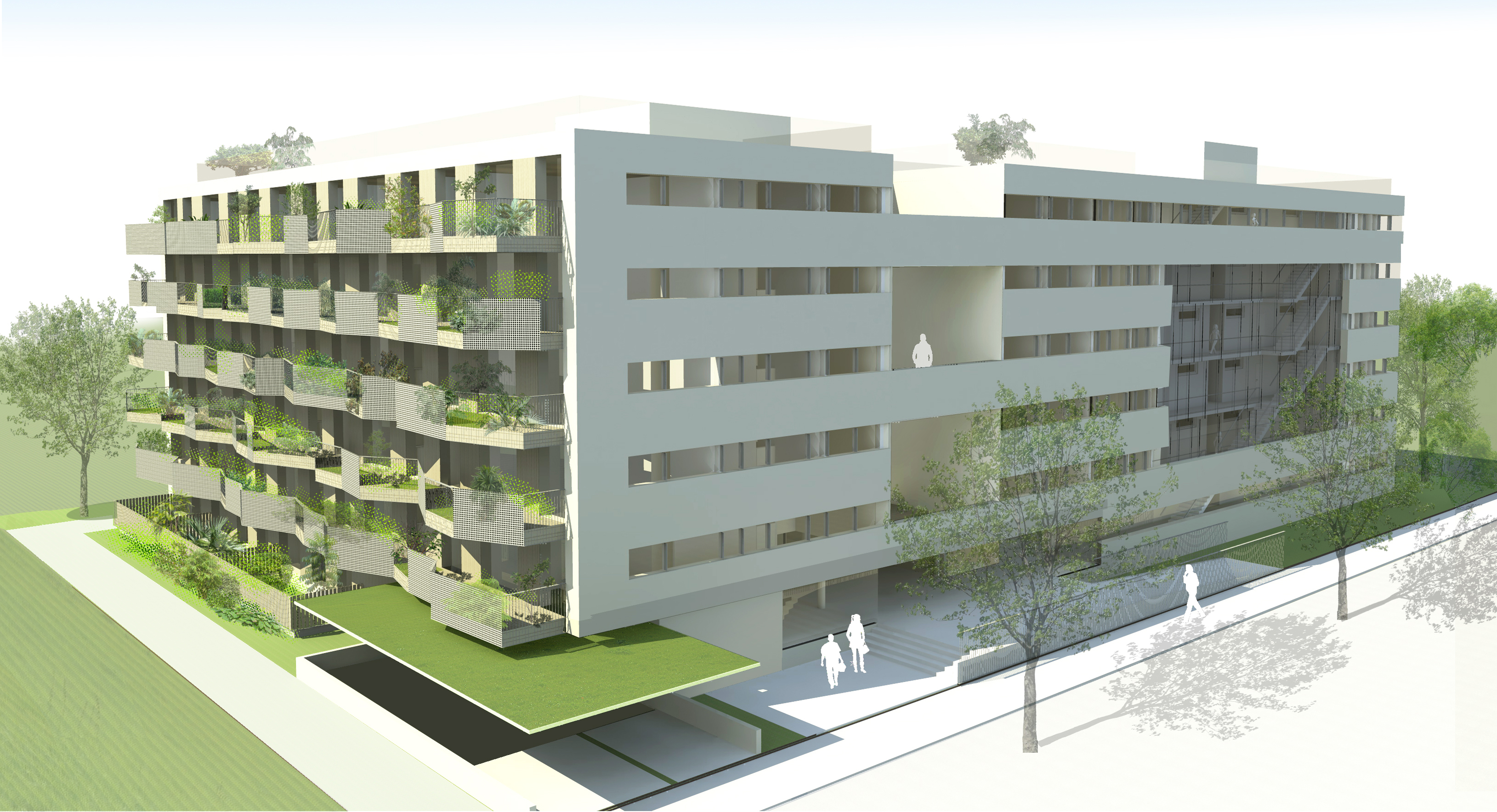 Blick aus Nordost - Rendering: Arch. Kohlbauer Blick aus Nordost - Rendering: Arch. Kohlbauer