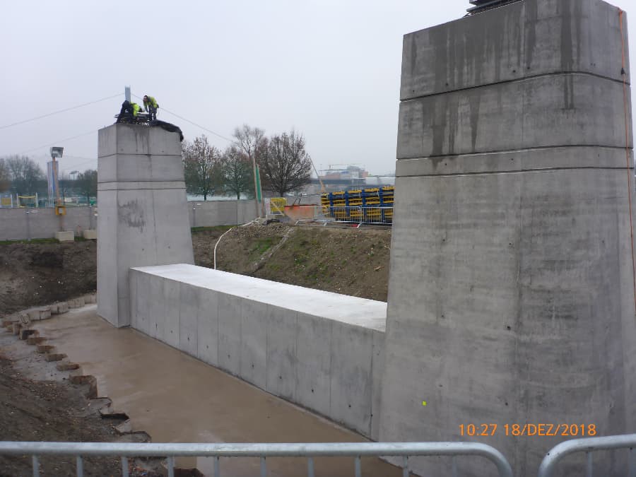 Bewehrung Pfahlkopfplatte Pfeiler 2 (Flusspfeiler Seite Urfahr)