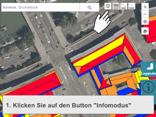 Animation: Infomodus aktivieren und Detailinformationen aufrufen