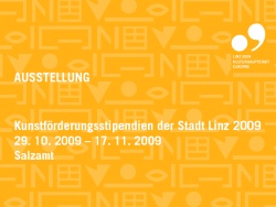 Sujet der Ausstellung Kunsf&ouml;rderungsstipendien